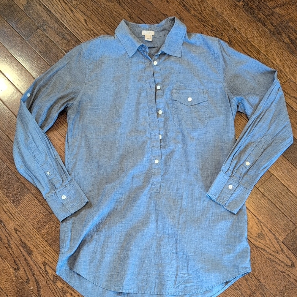 Beautiful Chambray J Crew Tunic Top Small